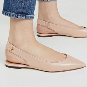Kira Slingback Pointy Toe Flat In Goan Sand